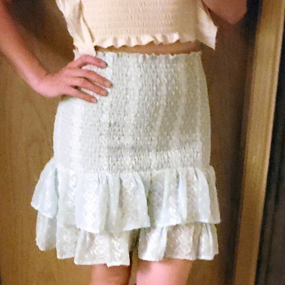 Tallulah Mint Ruffle Shabby Chic Tubetop - Picture 7 of 8